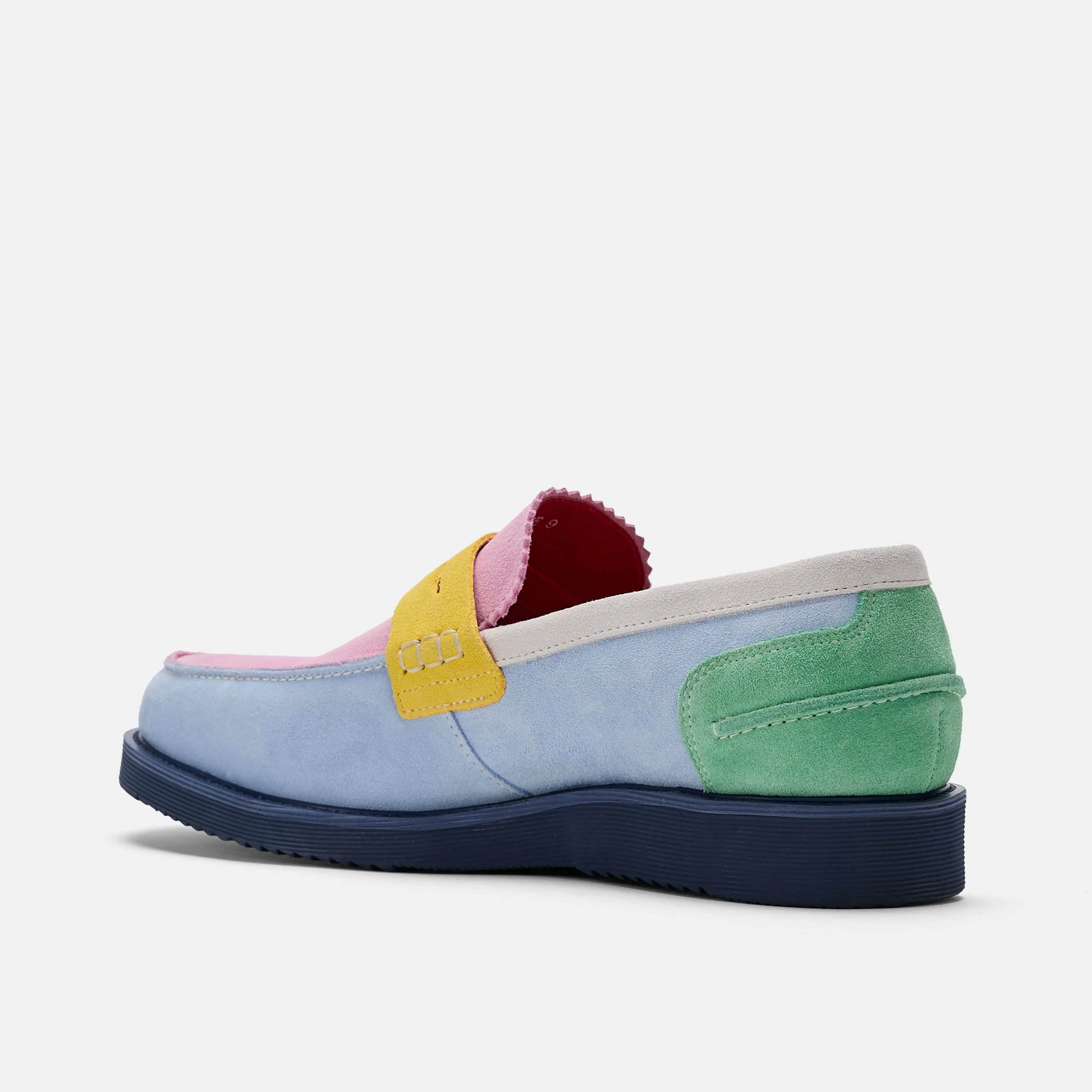 Abe Pastel Colorblock Suede Penny Loafers for Stylish Comfort and Versatile Fashion