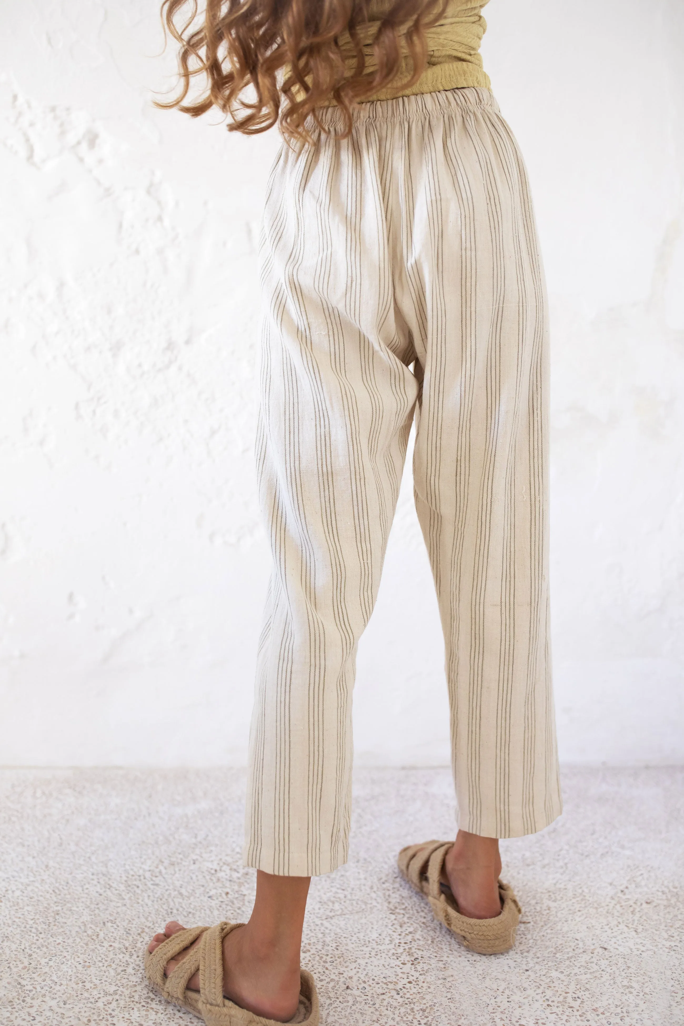 ADRAS TROUSERS | SAGE STRIPE