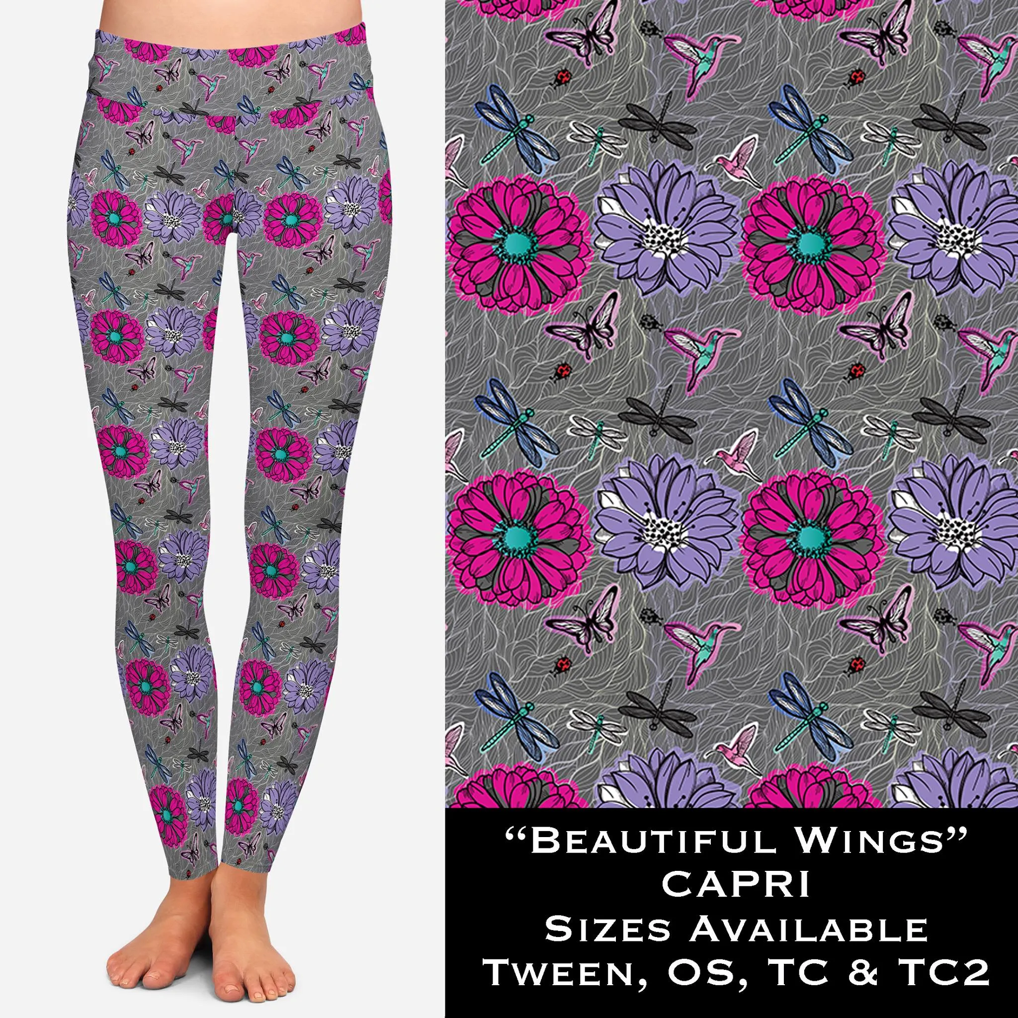 Beautiful Wings Print Soft Leggings