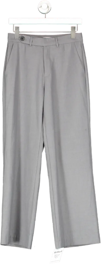 BOA Grey Longline Dad Trousers UK XS