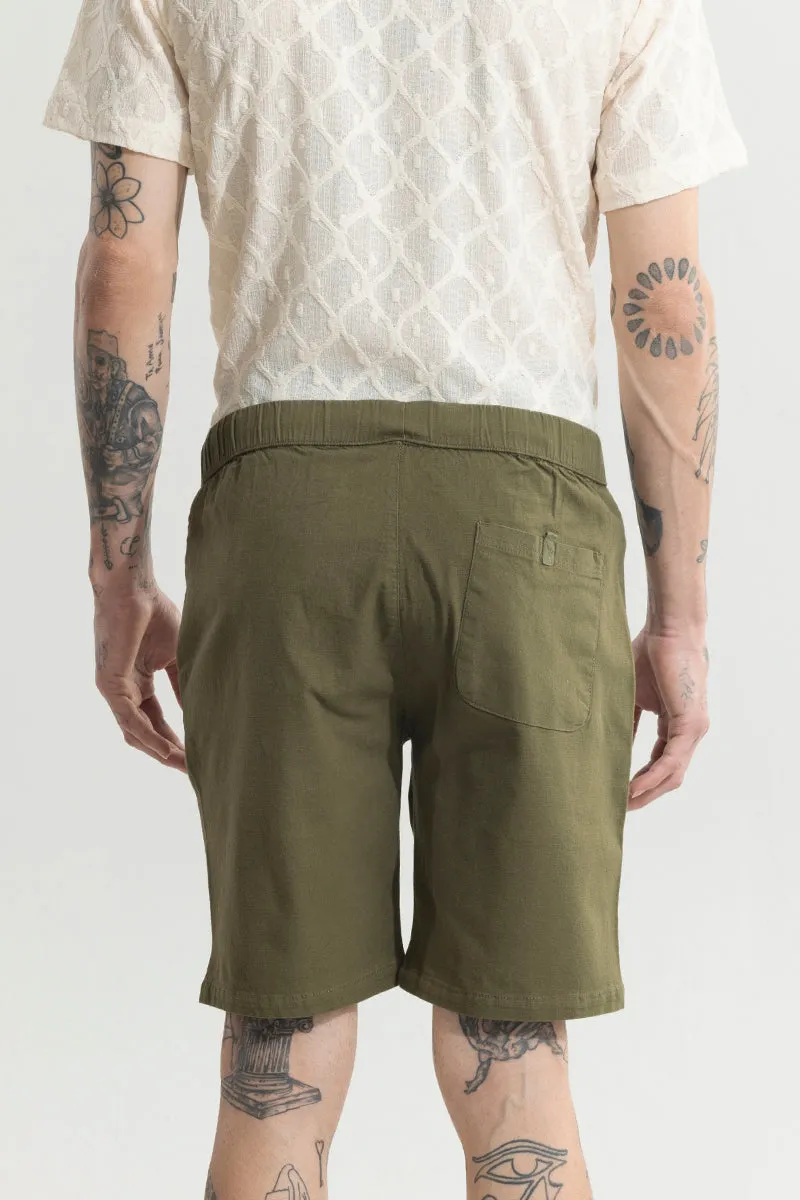 Brocky Green Linen Shorts