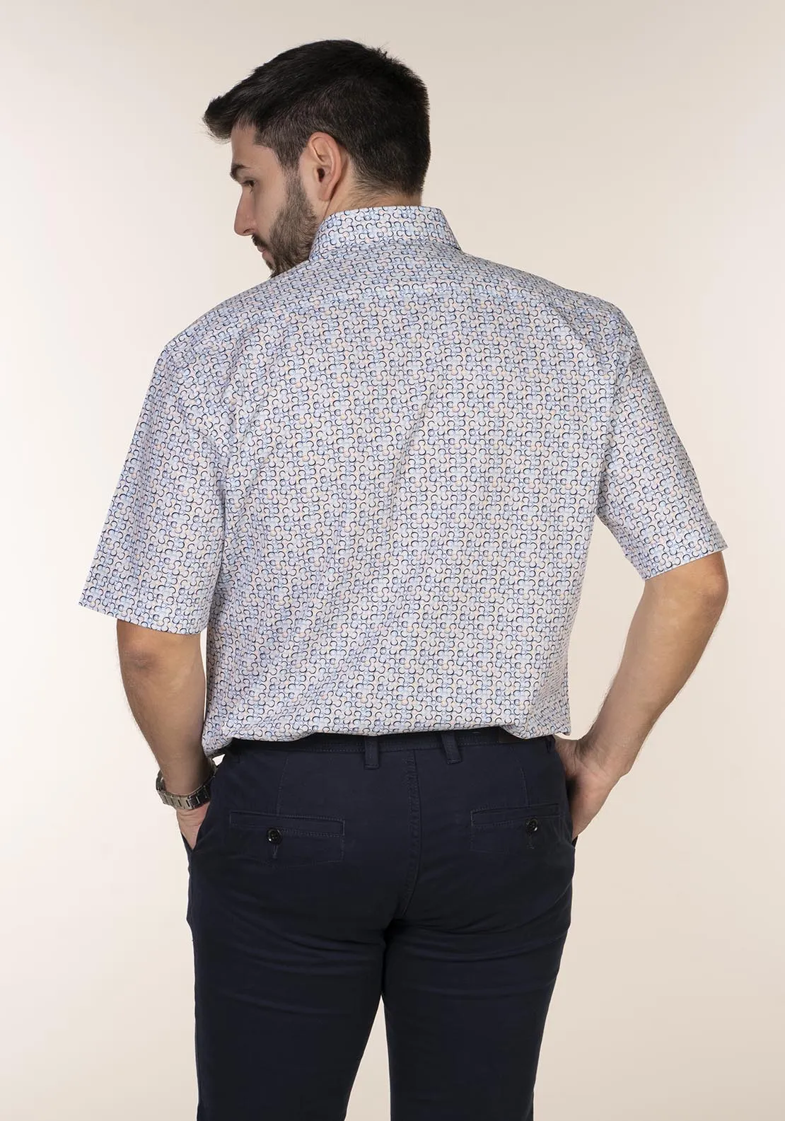 Casual Patterned Short Sleeve Shirt