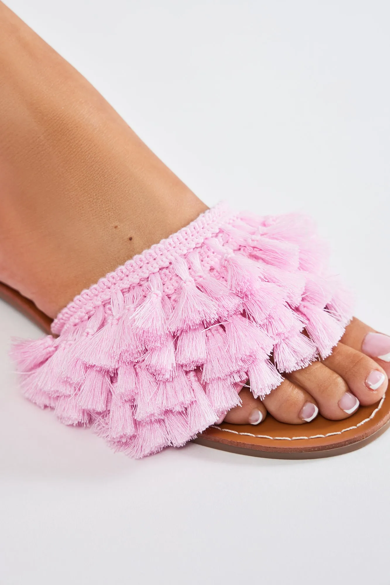 Cute And Casual Flat Sandals - Pink