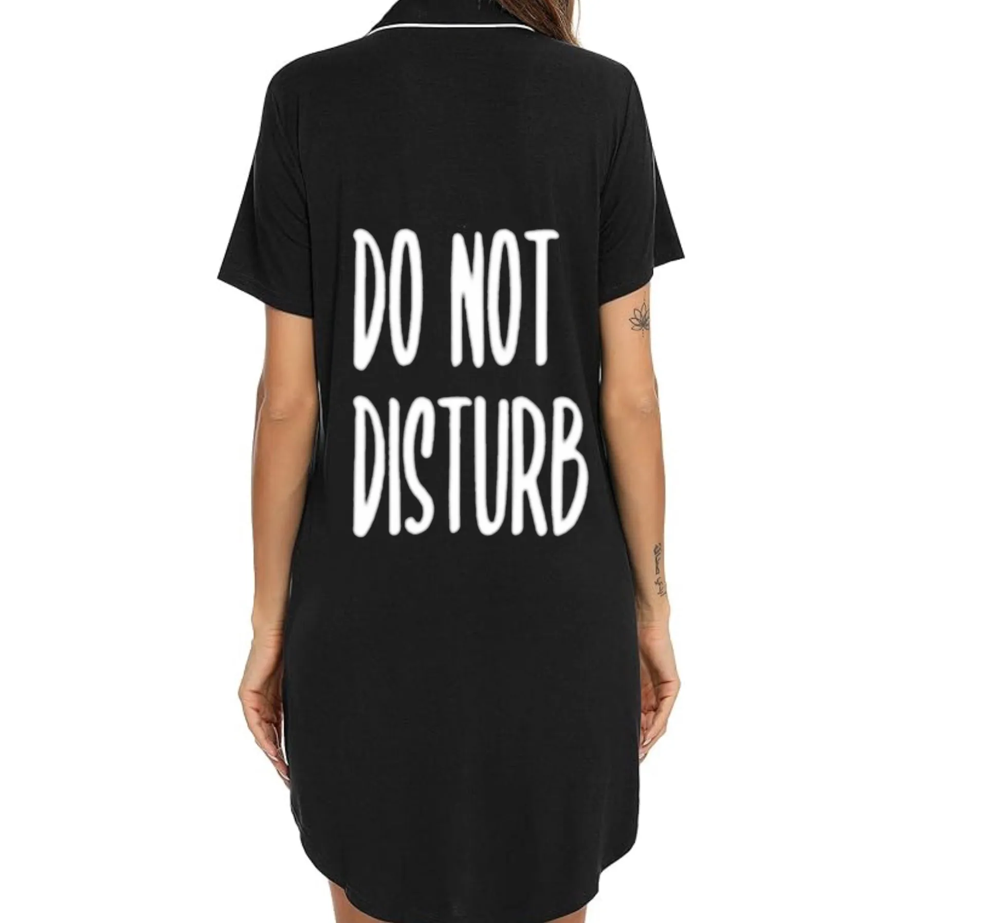 Do Not Disturb Bamboo Night Shirt S/S