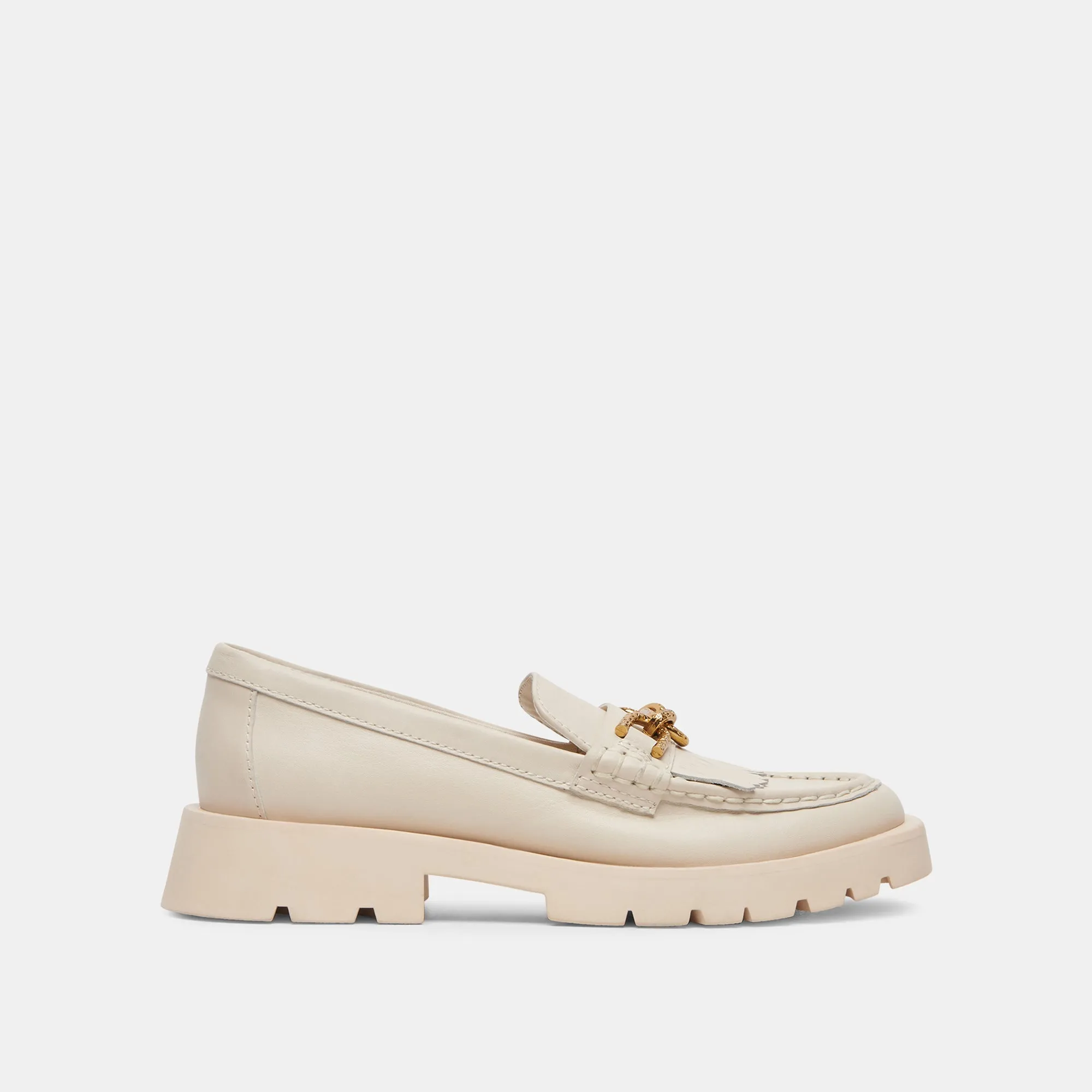 ERNA FLATS IVORY LEATHER