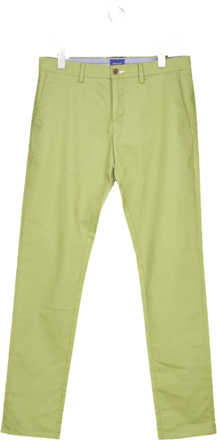 GANT Green Straight Leg Trousers W30