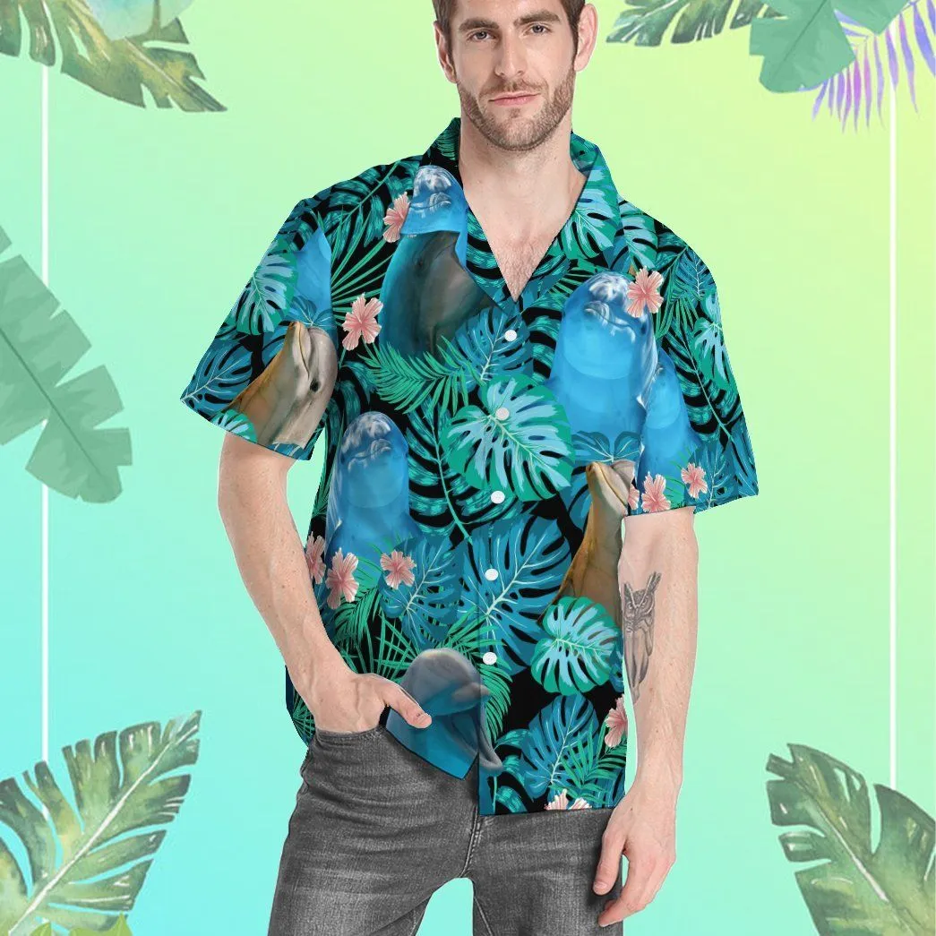 Gearhuman 3D Dolphins Hawaii Shirt