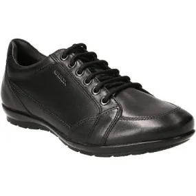 Geox Smooth Leather Mens Black Shoe