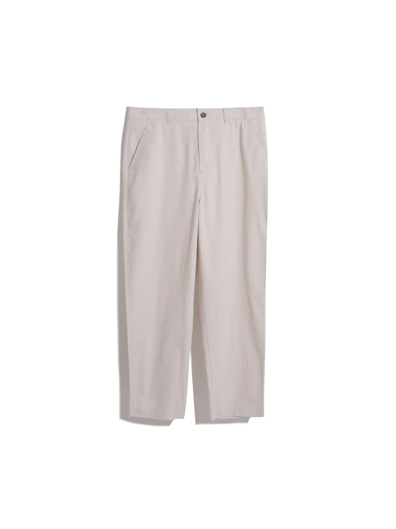 Hawtin Relaxed Tapered Fit Popperback Trousers In Fog