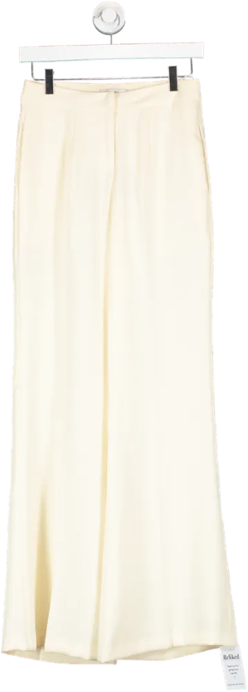 IVAN YOUNG Cream Wide Leg Trousers UK 8