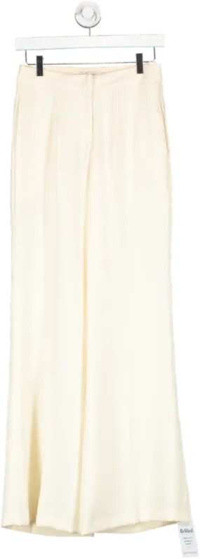 IVAN YOUNG Cream Wide Leg Trousers UK 8