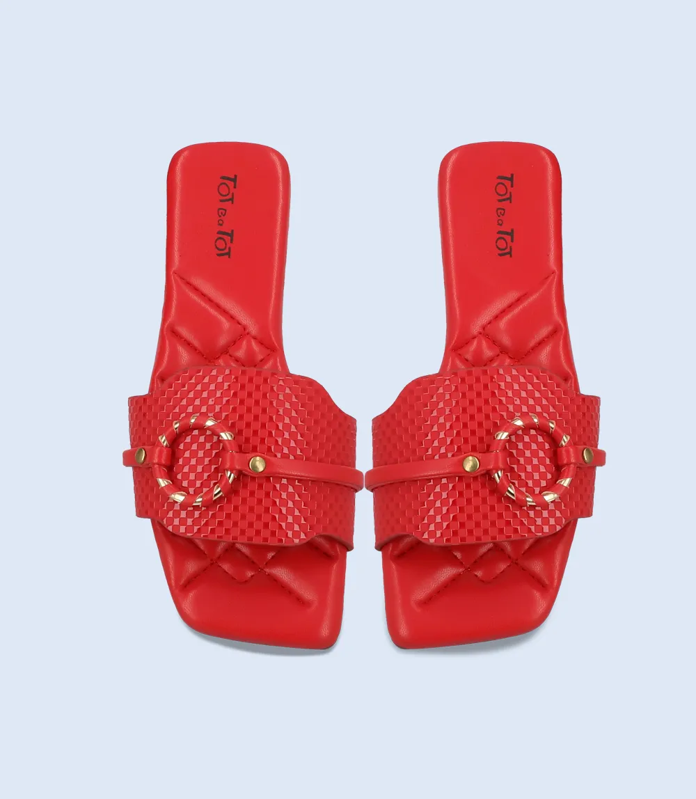 KG0031-RED-Girls Casual Slipper