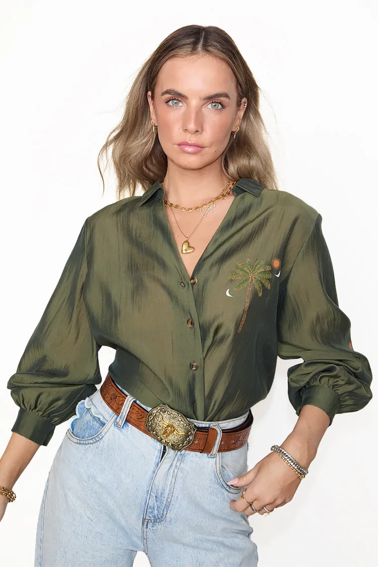 Khaki Running Wild Miley Shirt