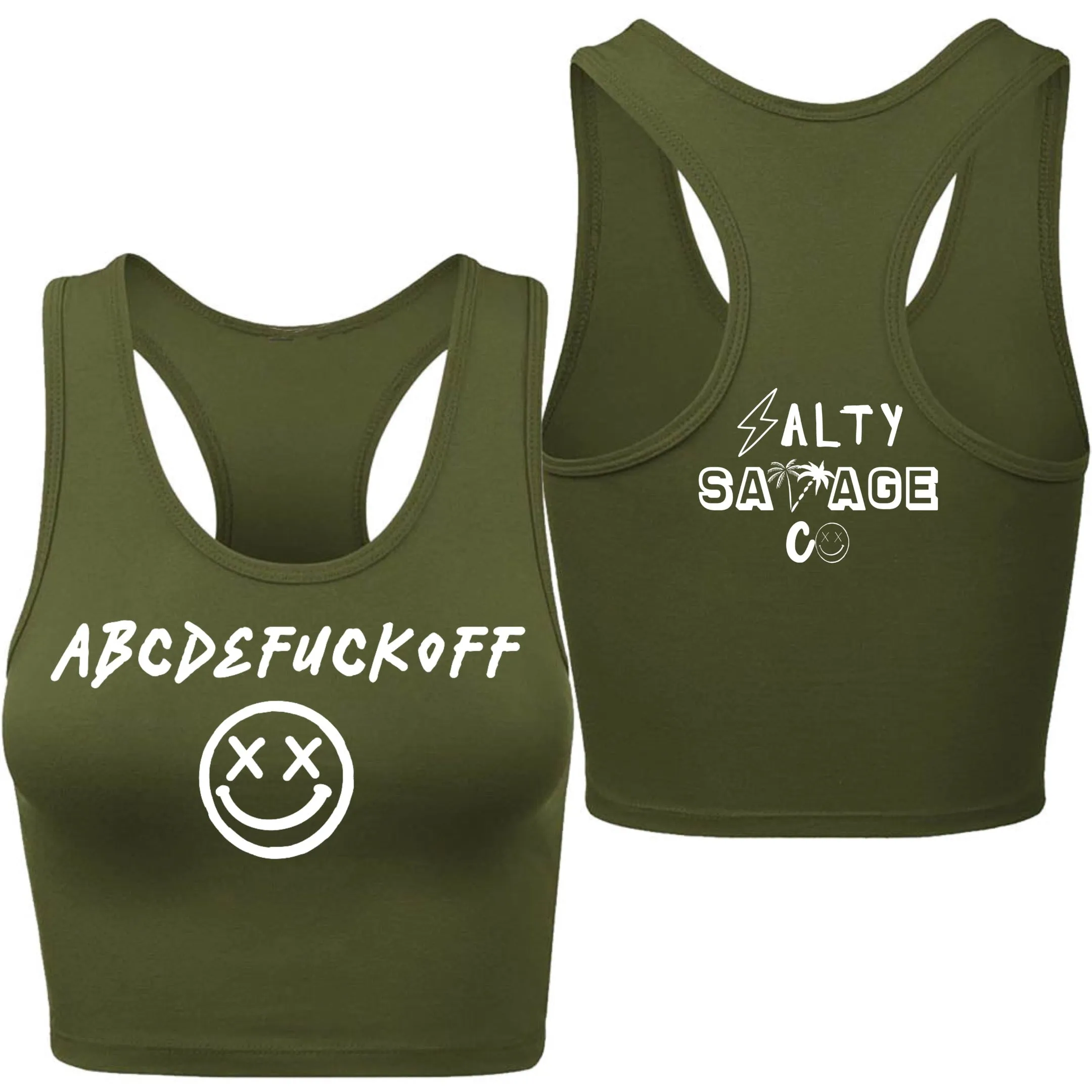 Ladies "ABC" Racerback Crop Tank