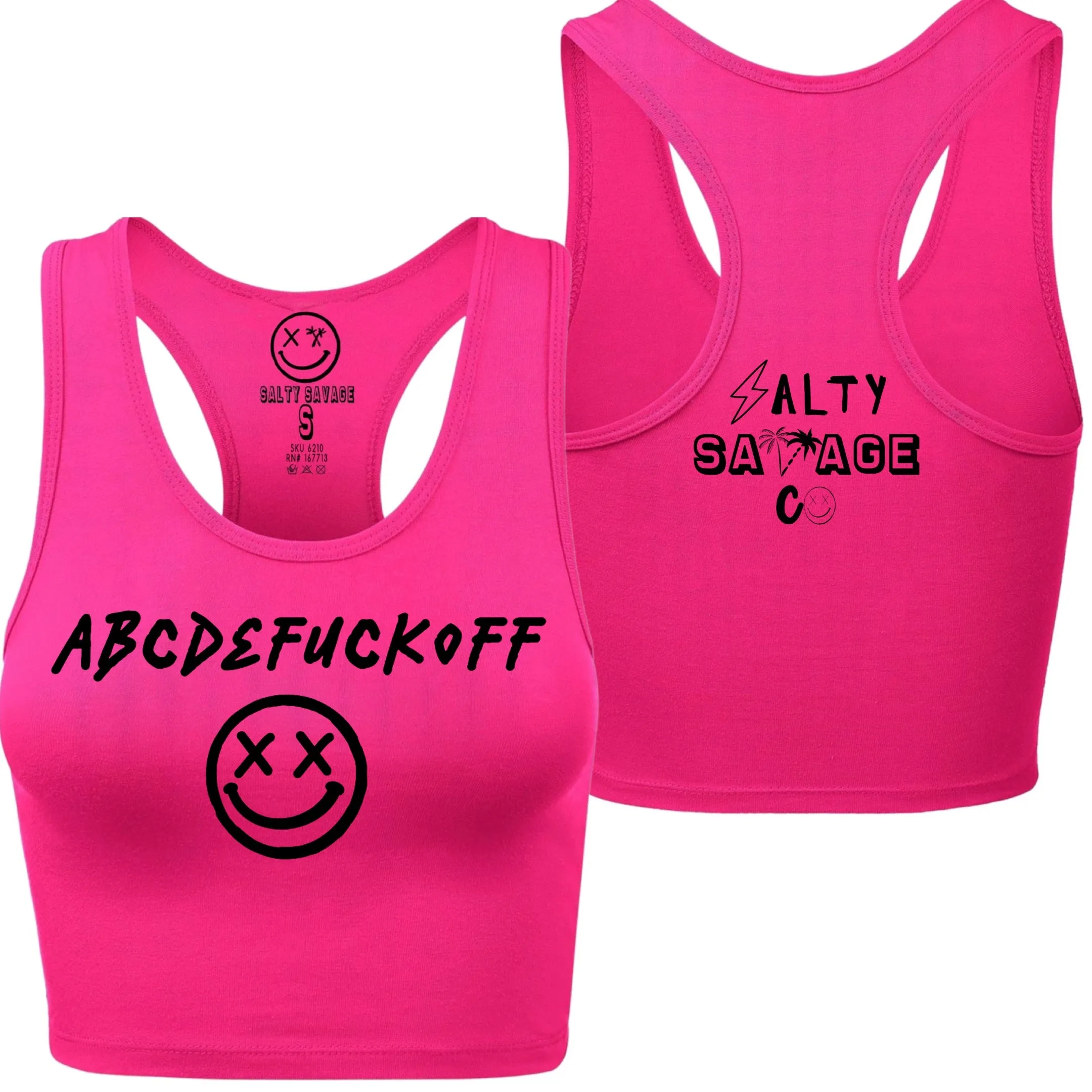 Ladies "ABC" Racerback Crop Tank