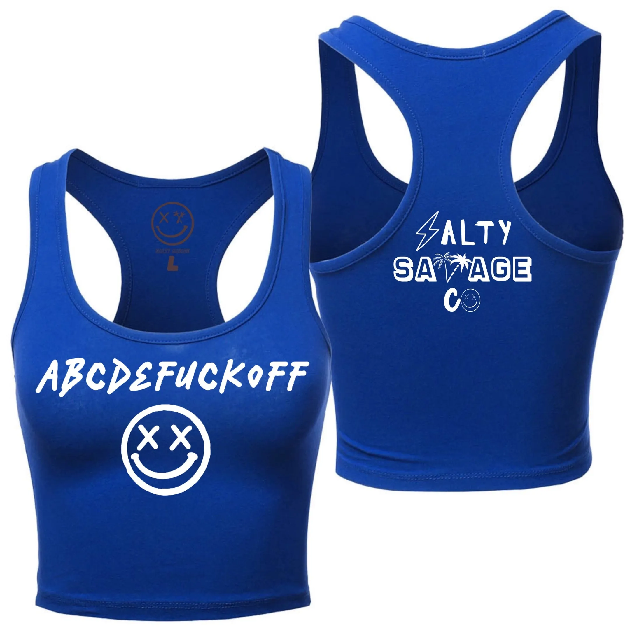 Ladies "ABC" Racerback Crop Tank