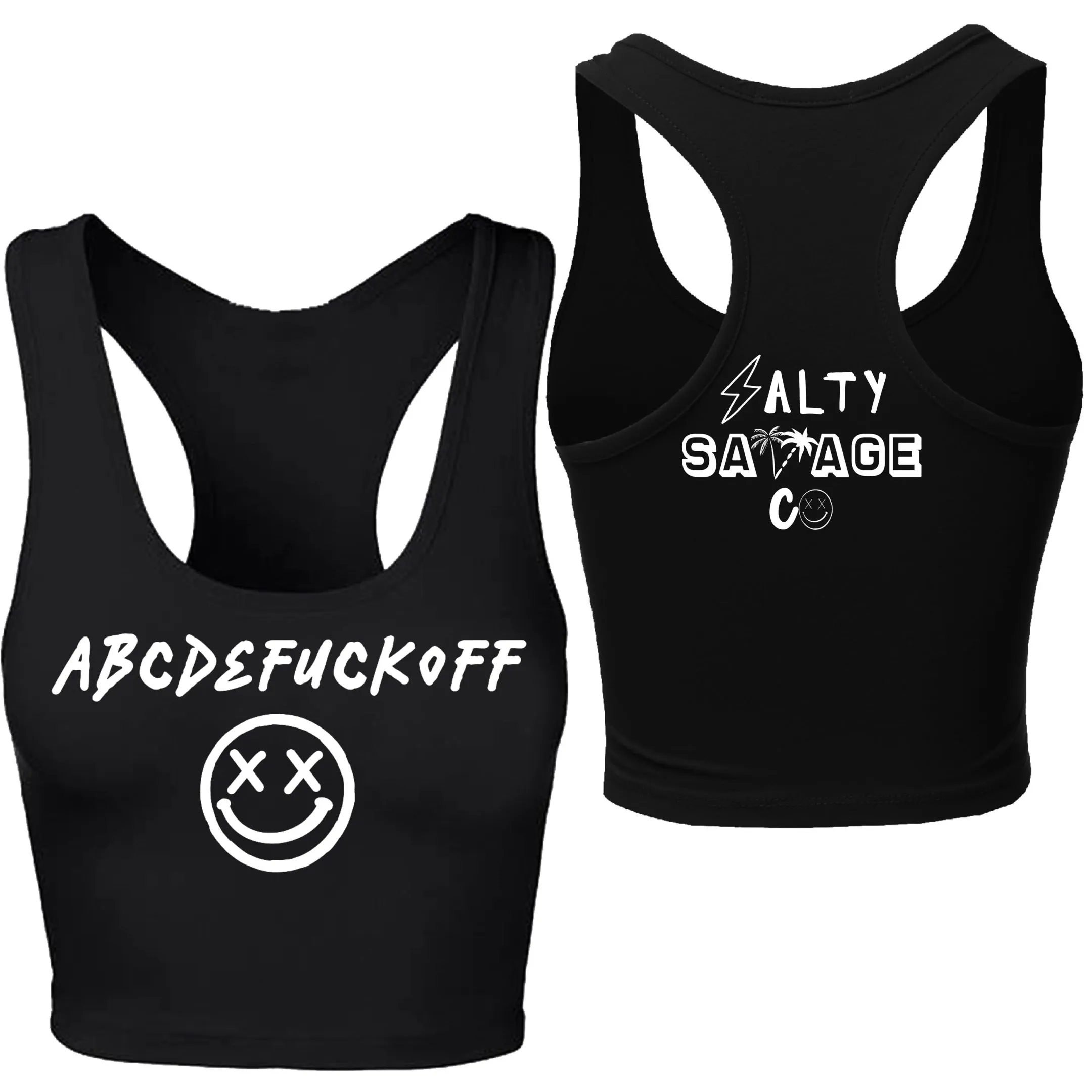 Ladies "ABC" Racerback Crop Tank