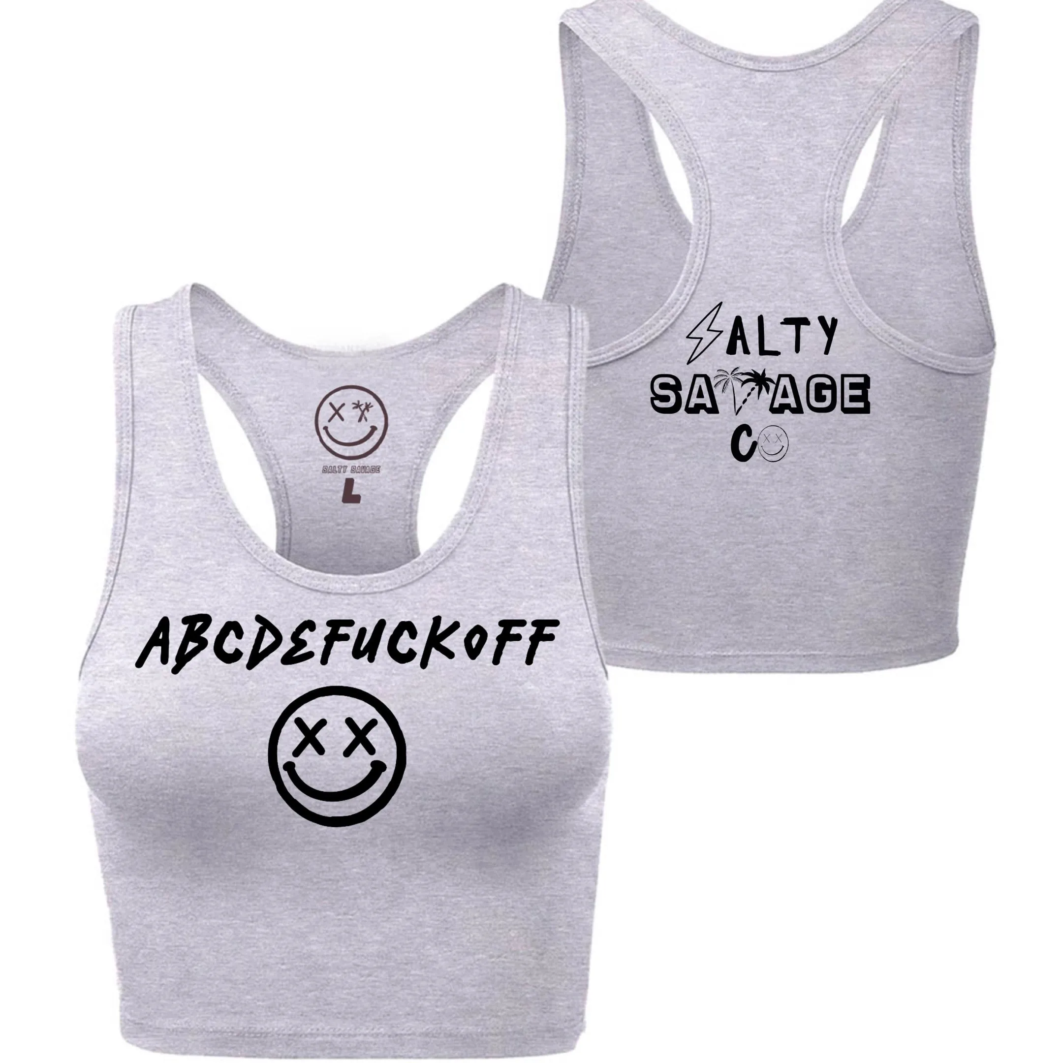 Ladies "ABC" Racerback Crop Tank