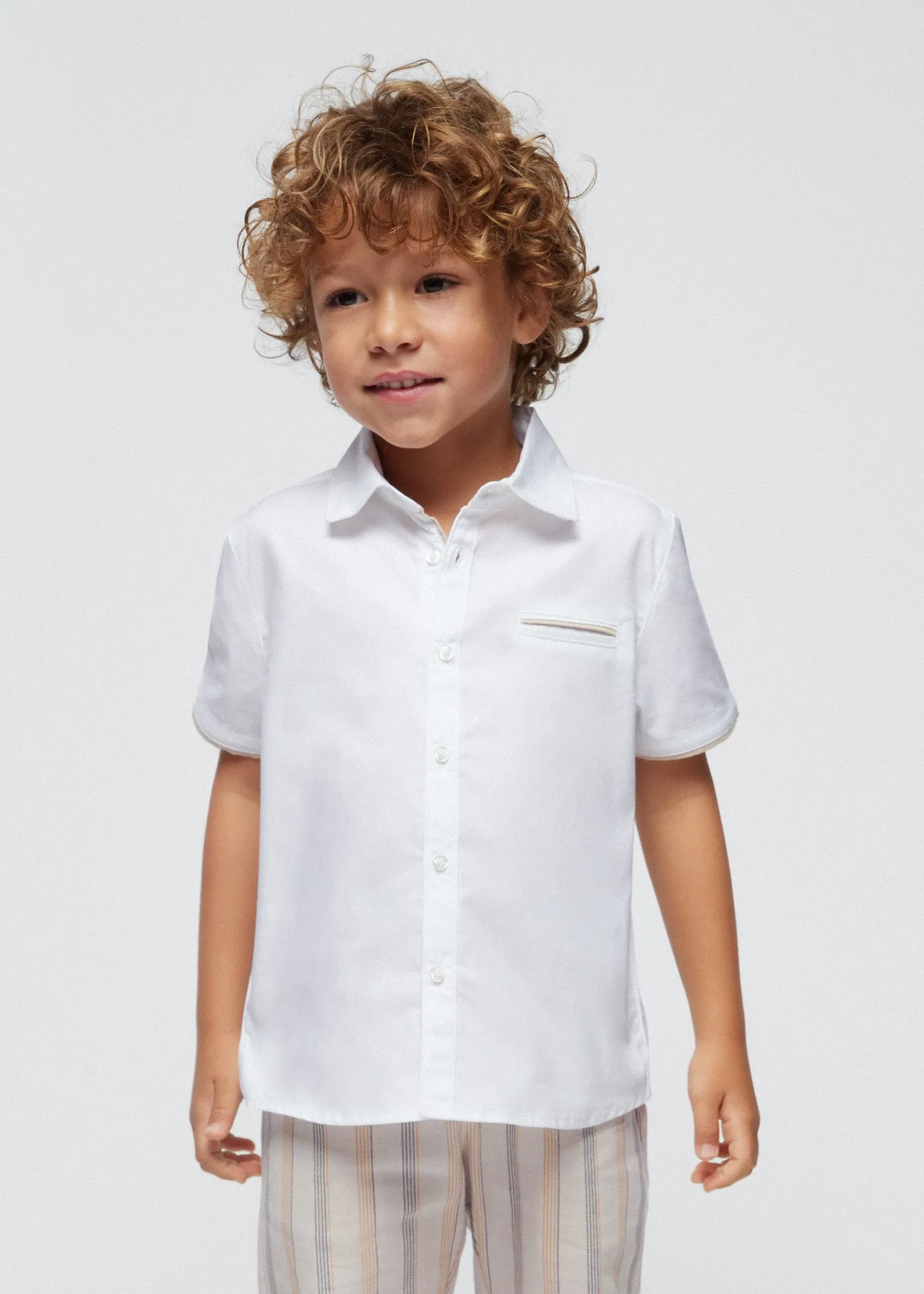 Mayoral Mini Short Sleeve Dress Shirt_ 3112