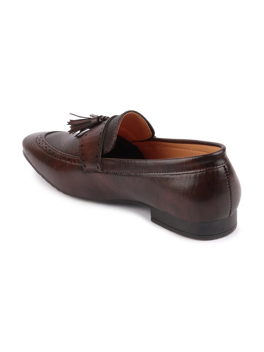 Men Brown Casual Slip-On Loafers