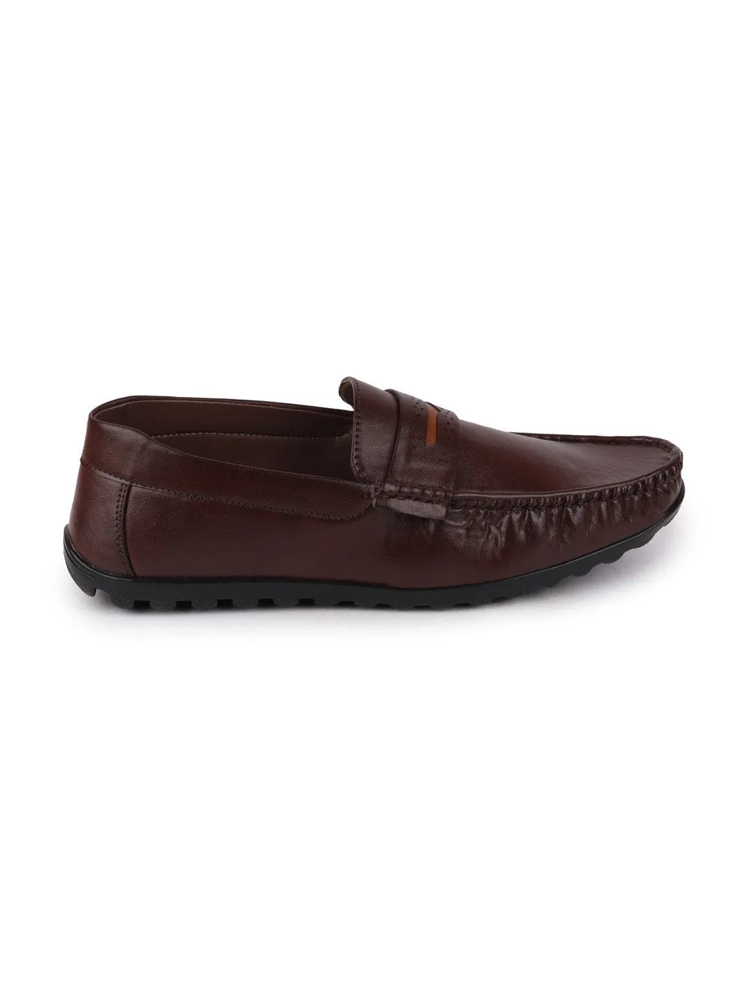 Men Brown Casual Slip-On Loafers