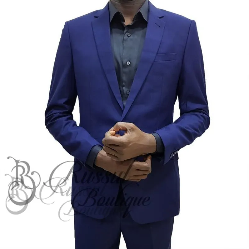 Men's Suit With Single Button | Navy Blue