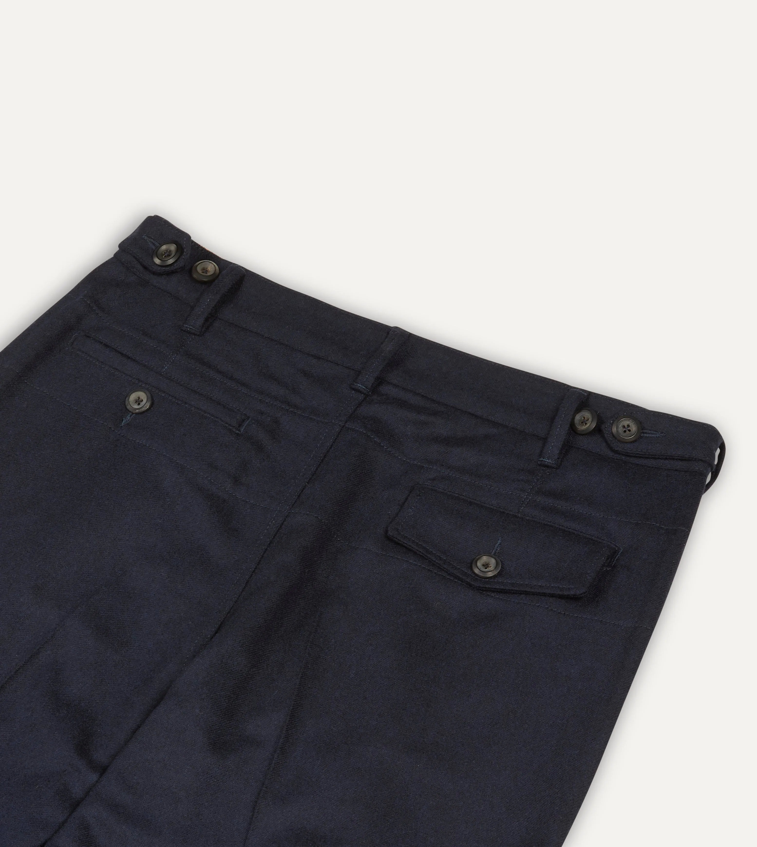 Navy Merino Wool Games Trouser