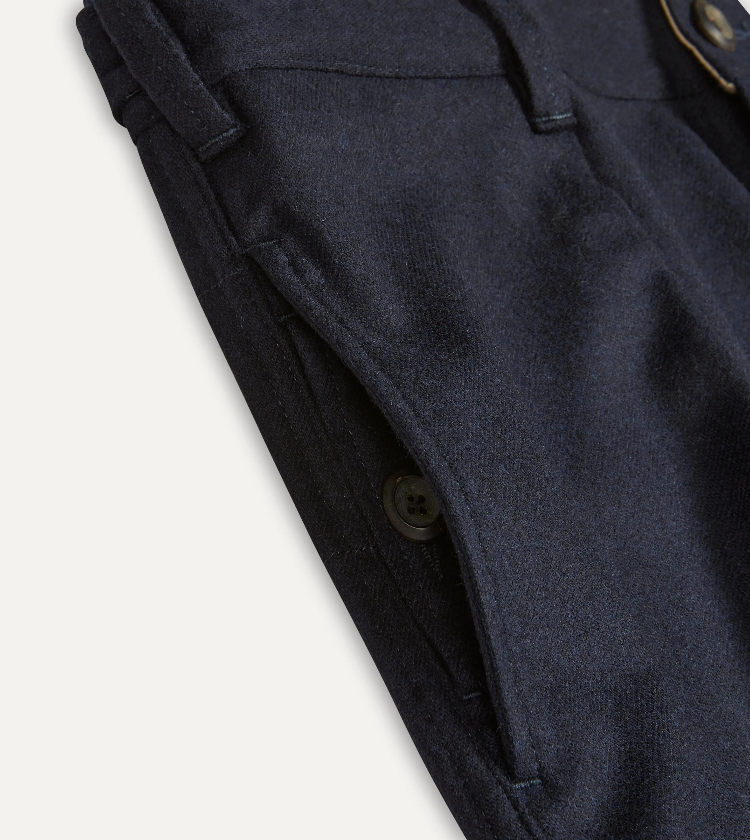 Navy Merino Wool Games Trouser