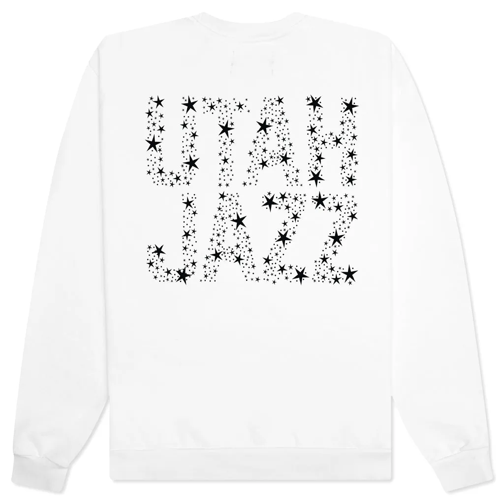 NBA Utah Jazz All of the Stars Crewneck Sweater - White