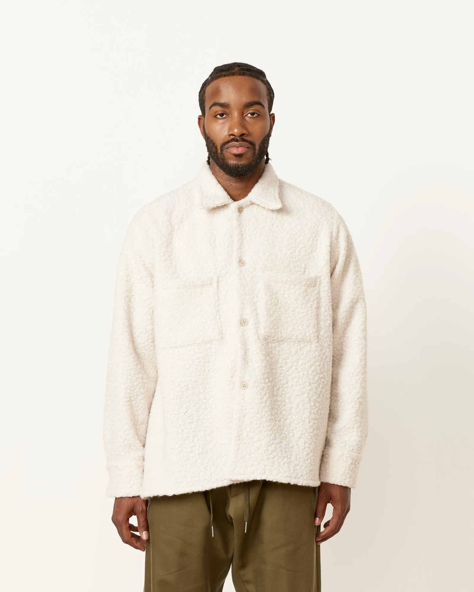 Porto Shirt Long Sleeve in Sherpa Snow