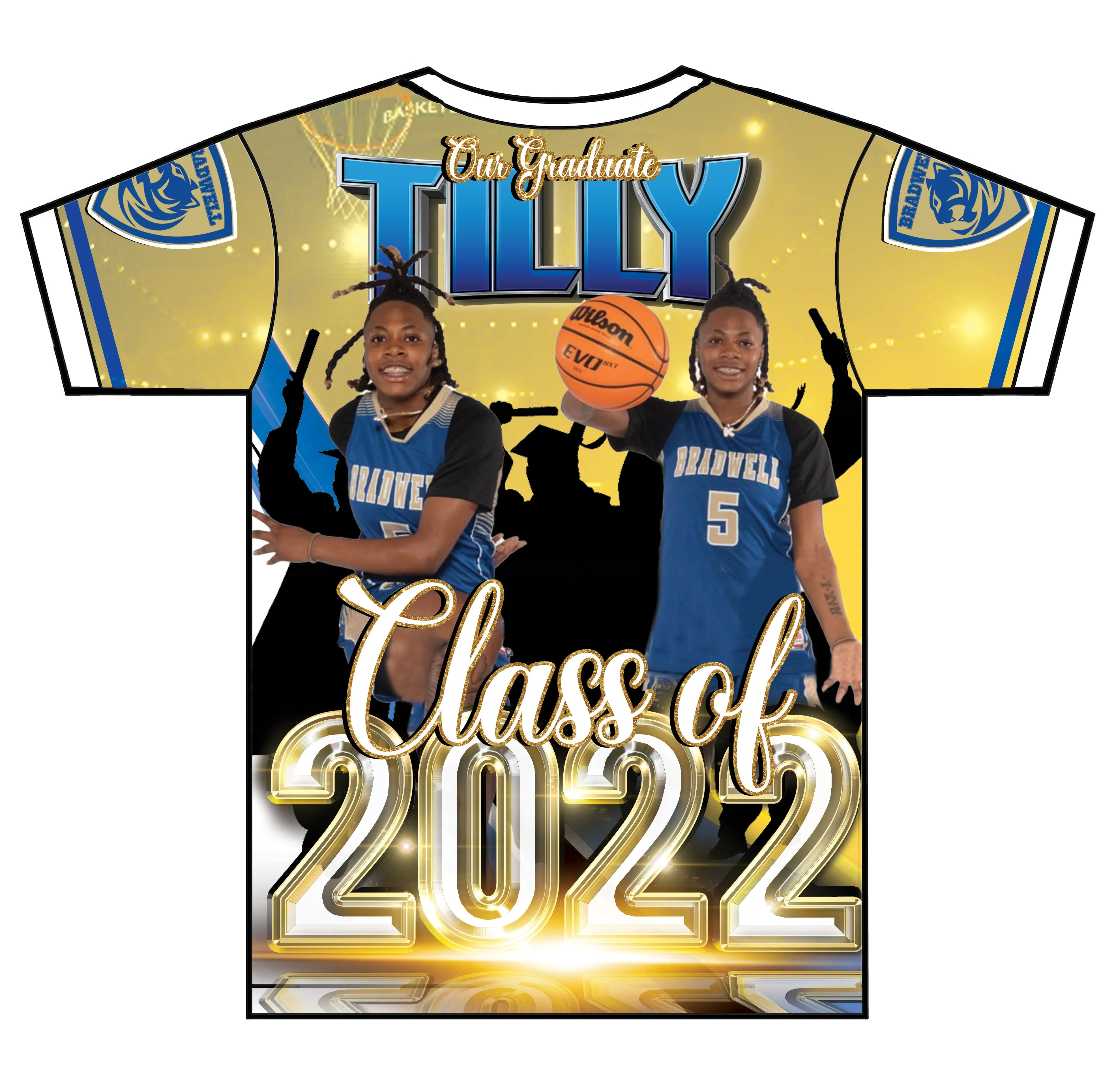 "Tilly" Custom Designed Graduation 3D shirt