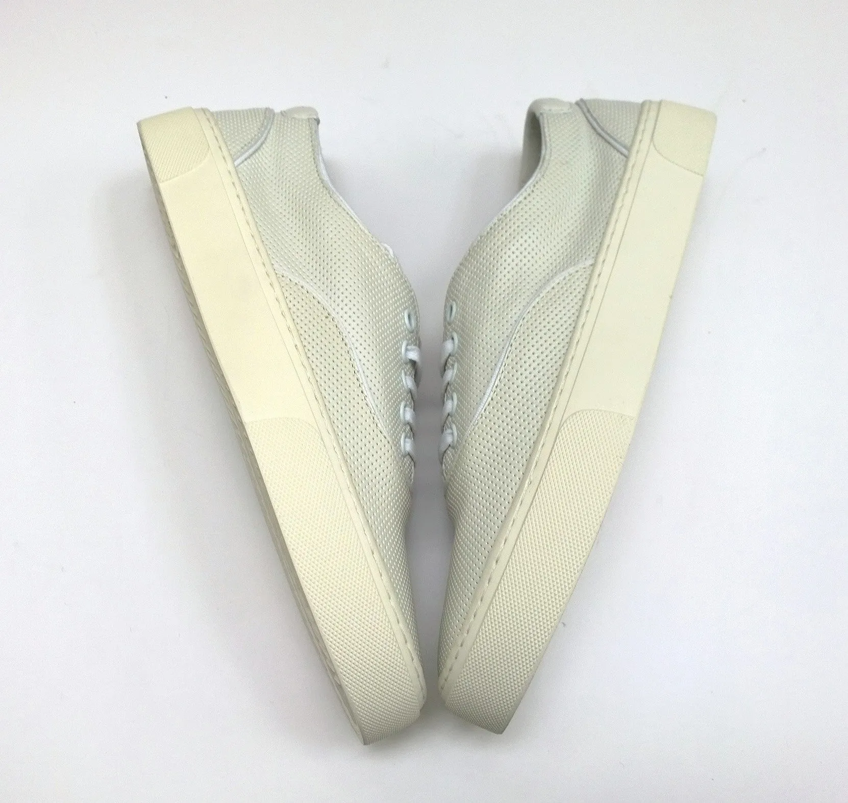 Saint Laurent Venice Low Top Sneakers in Off White Perforated Leather New in Box Trainers