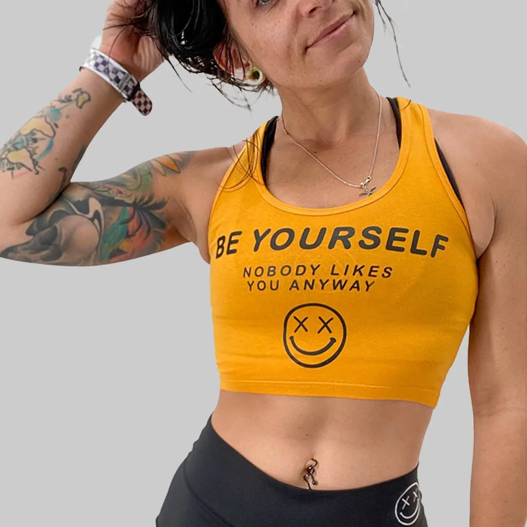 Salty Savage Ladies "Be Yourself" Racerback Crop Tank