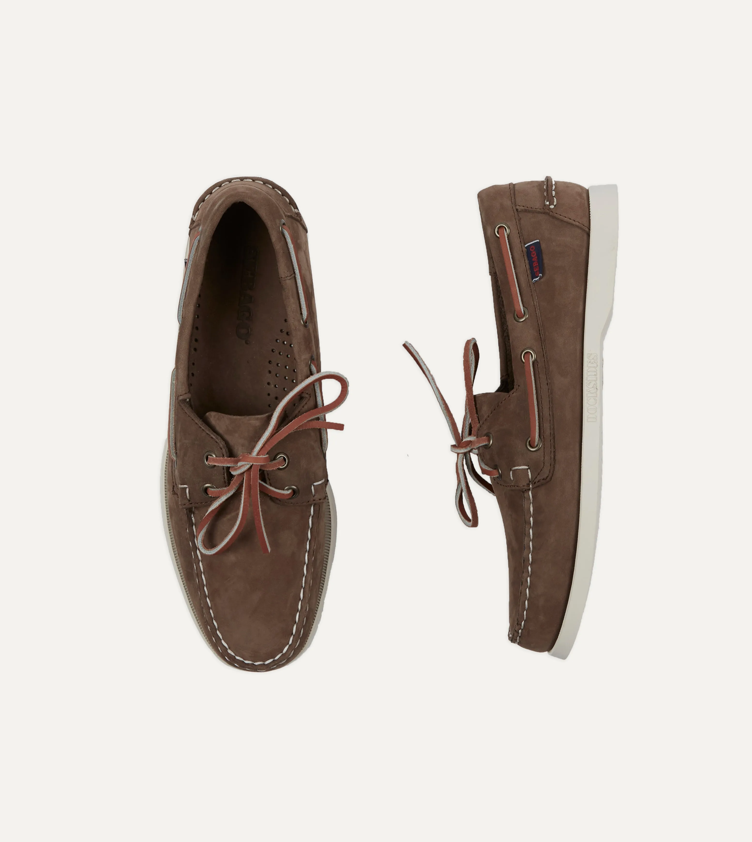 Sebago Brown Nubuck Docksides Portland Boat Shoe