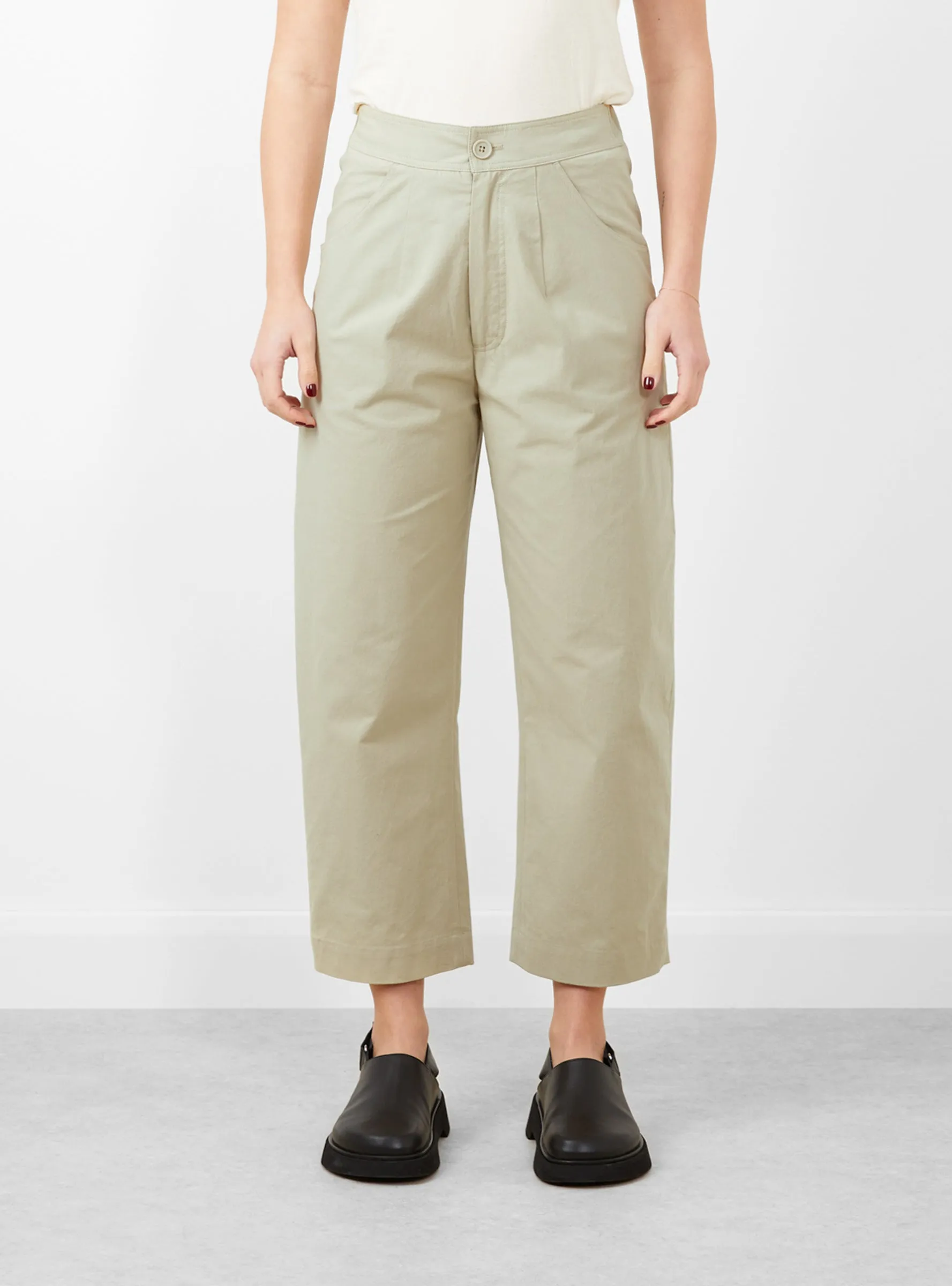 Signature Curve-Legged Trouser Sand Grey