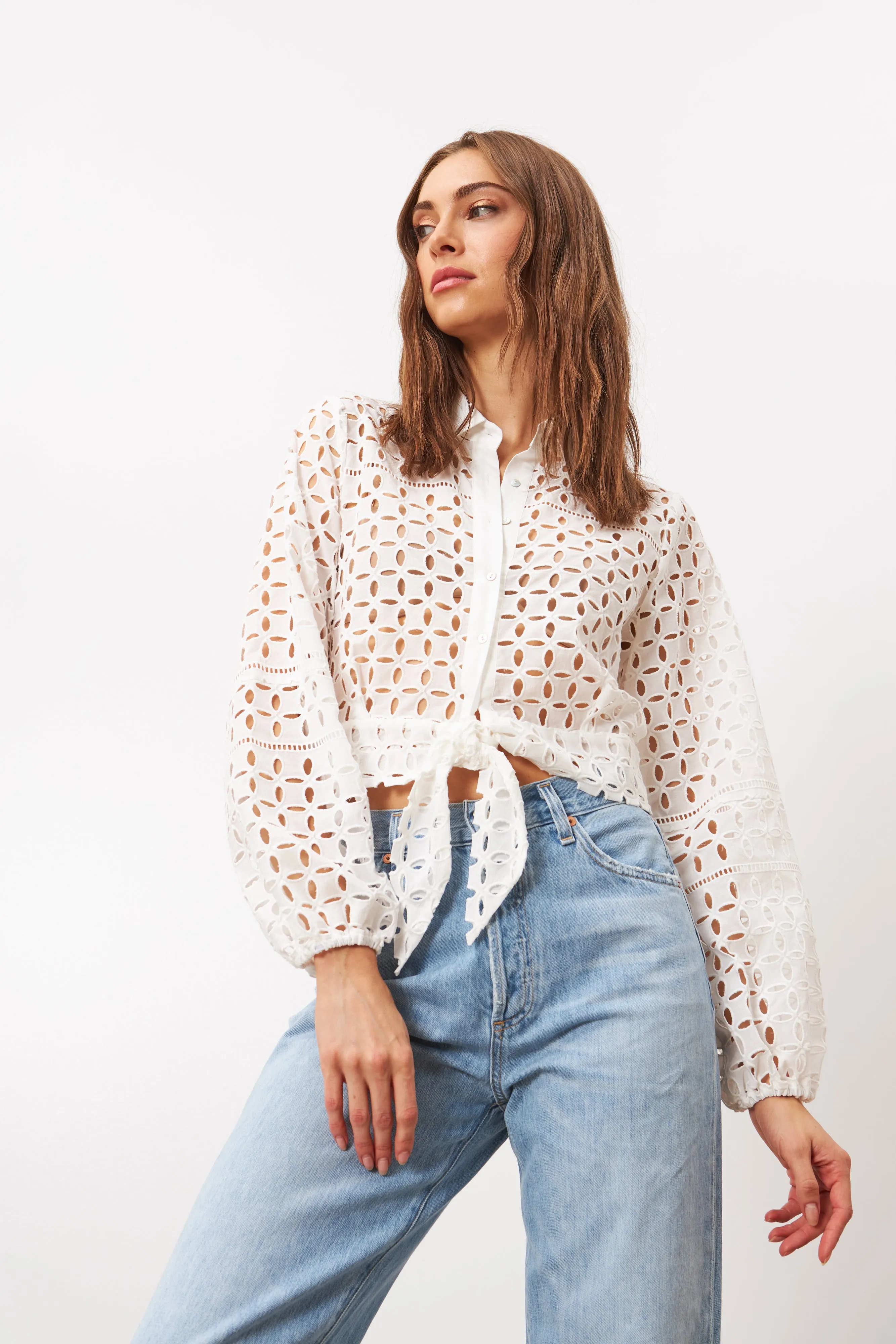 SUMMER EYELET SHIRT - LINE