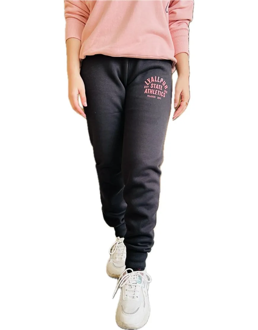 Sweatpant in Black & Pink