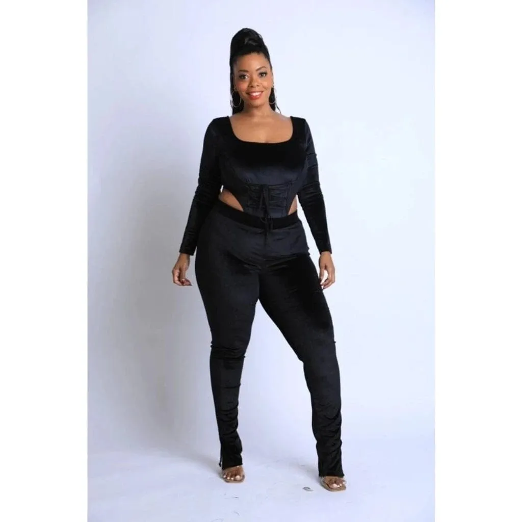 Weekend Ready Lineup Legging Set - Black