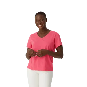 Women's Garment Wash V-Neck T-Shirt