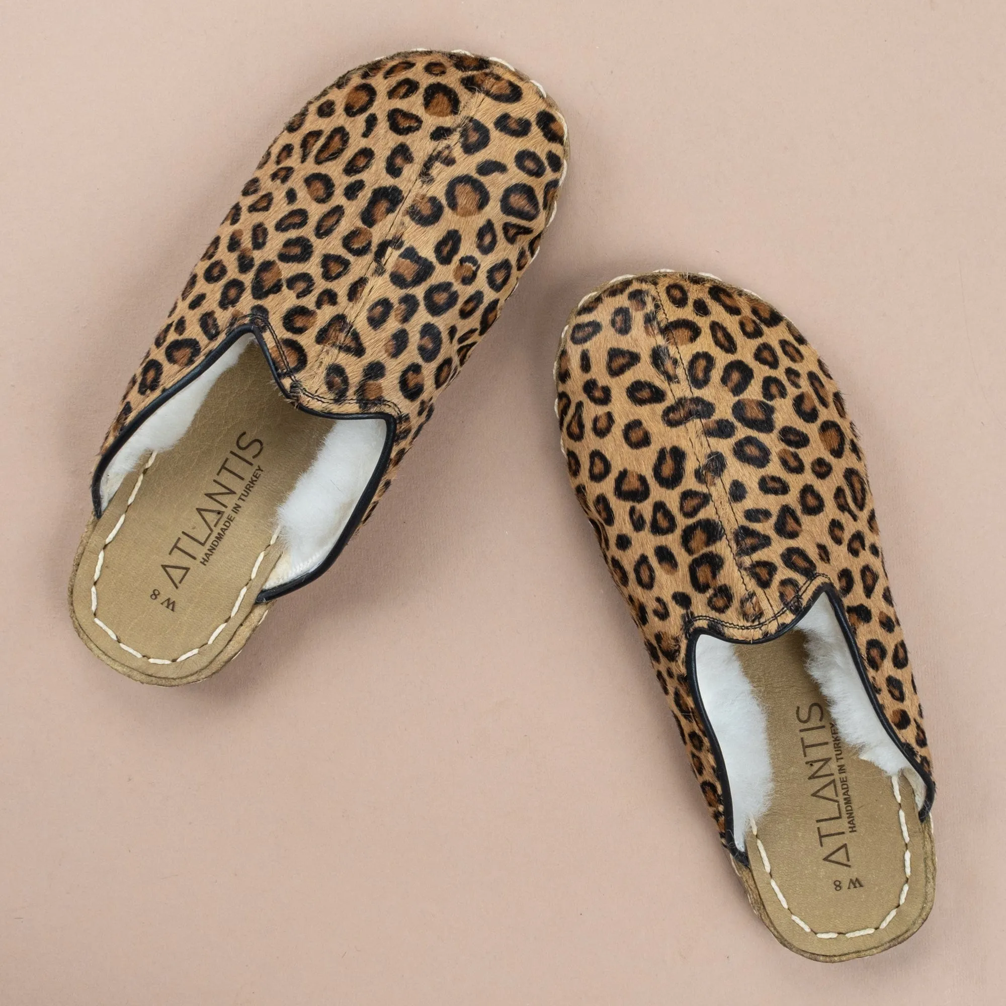 Women's Leopard Barefoot Shearlings