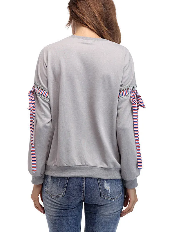 Women's Solid Color Casual Sweatshirt