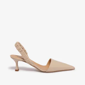 Women's tassel leather sling back décolleté